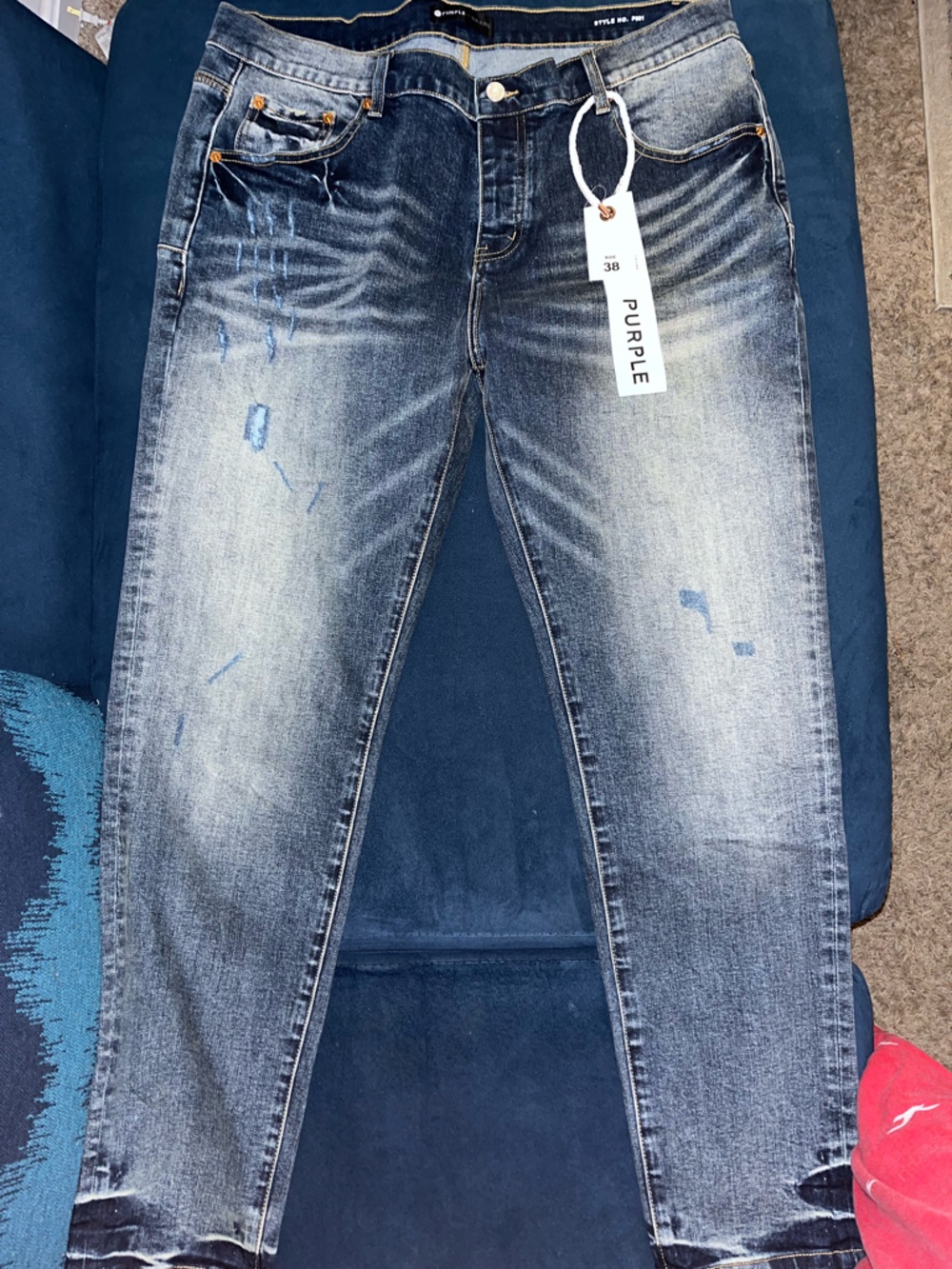 Purple Brand Men's Skinny Faded Blue Jeans